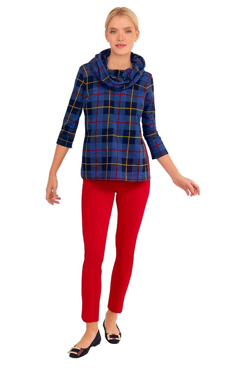 Gripeless Pull On Pants - Solid - Goddess (XXL) Crimson
