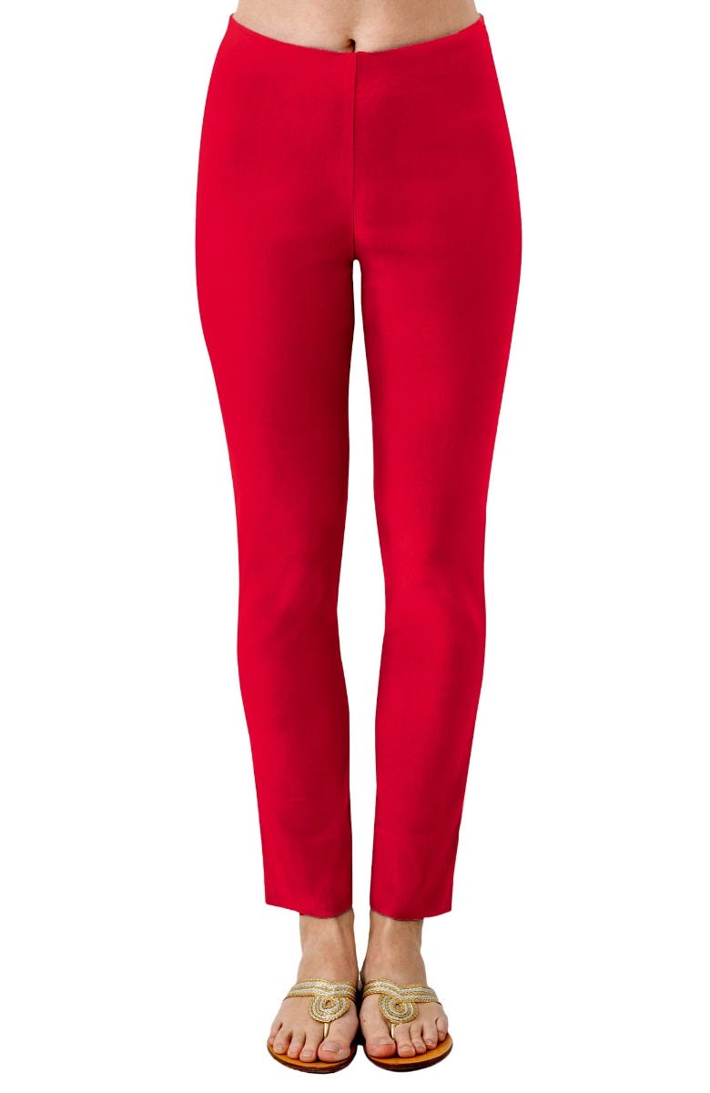 Gripeless Pull On Pants - Solid - Goddess (XXL) Crimson