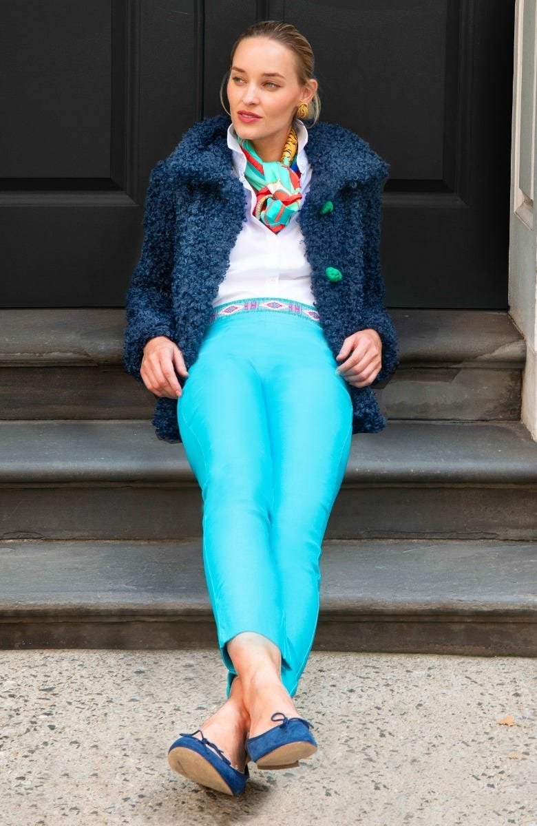 Gripeless Pull On Pants - Solid - Goddess (XXL) Turquoise