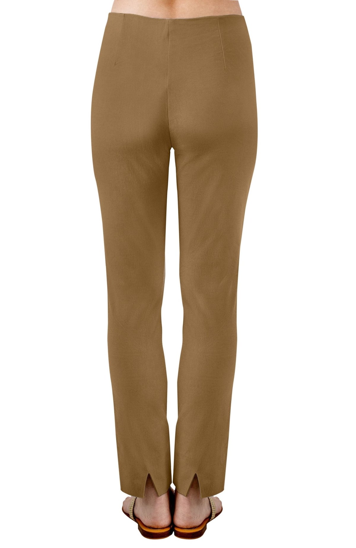 Gripeless Pull On Pants - Solid - Goddess (XXL) Mocha Latte 27"