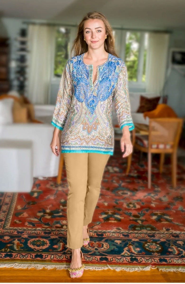 Gripeless Pull On Pants - Solid - L Khaki