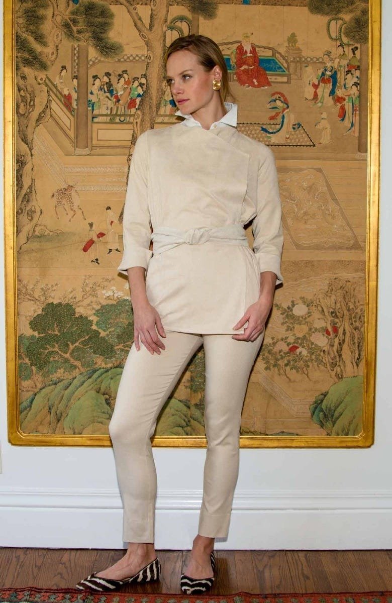 Gripeless Pull On Pants - Solid - M Creme