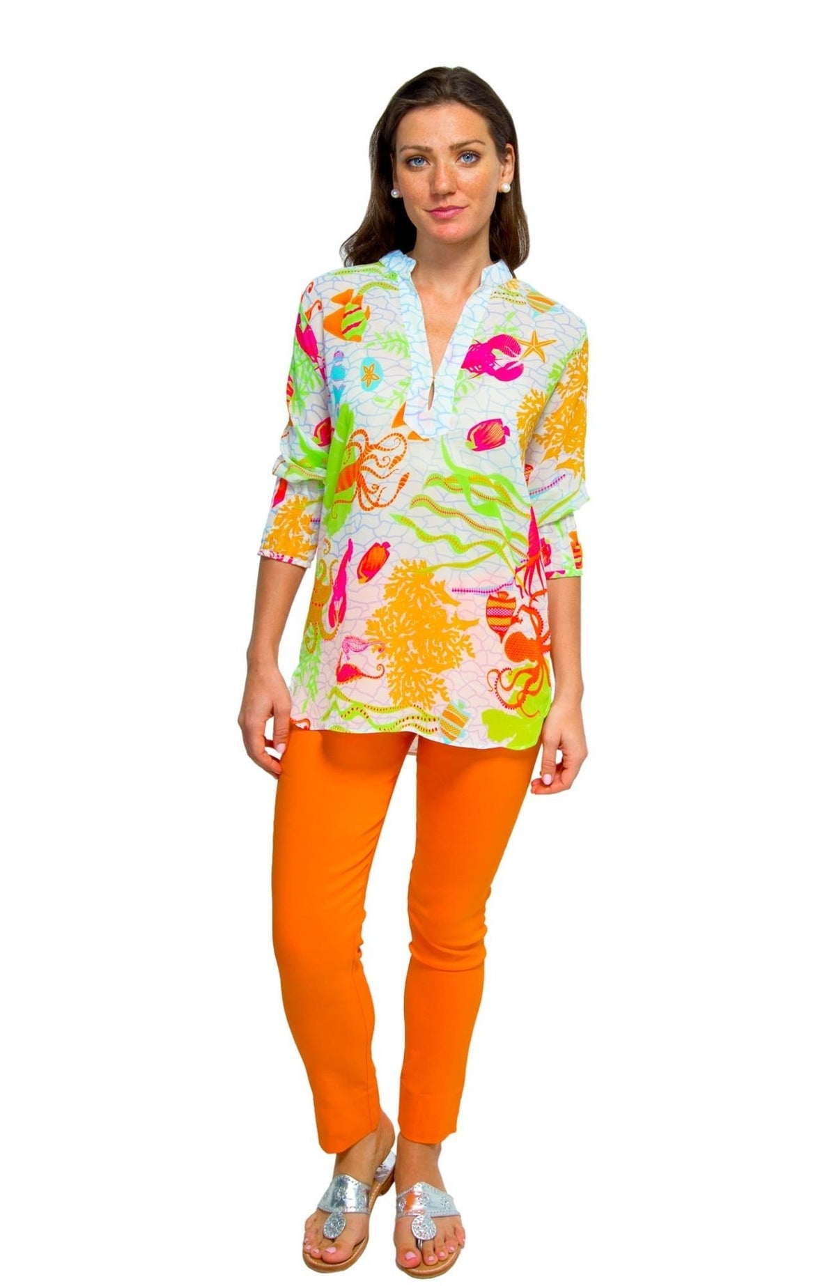 Gripeless Pull On Pants - Solid - M Tangerine