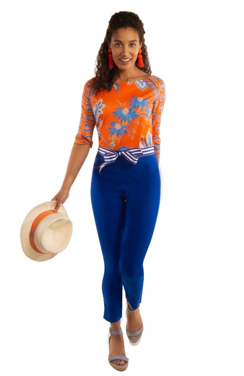 Gripeless Pull On Pants - Solid - M Azure Blue