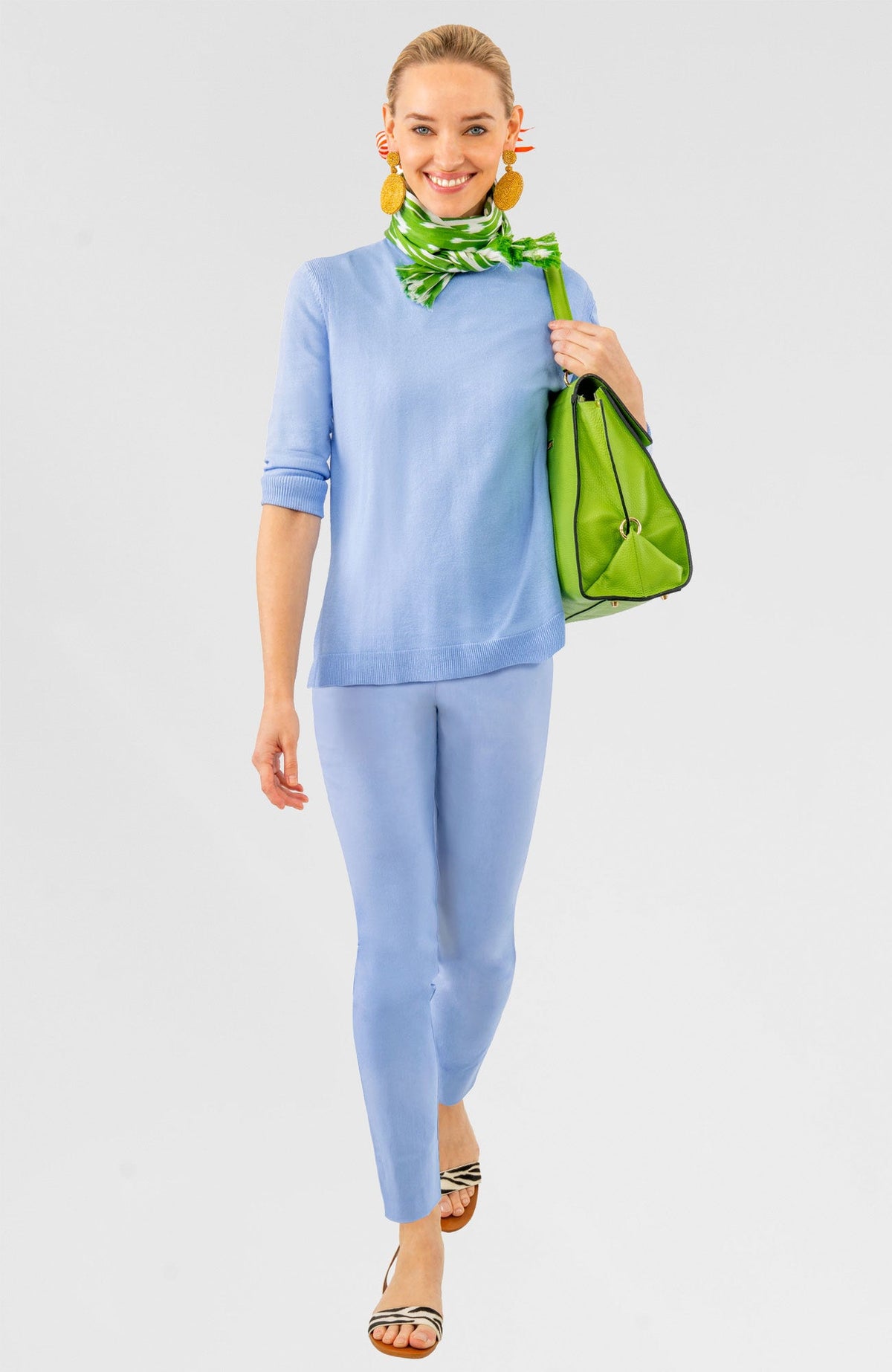 Gripeless Pull On Pants Solid - Neutrals Periwinkle