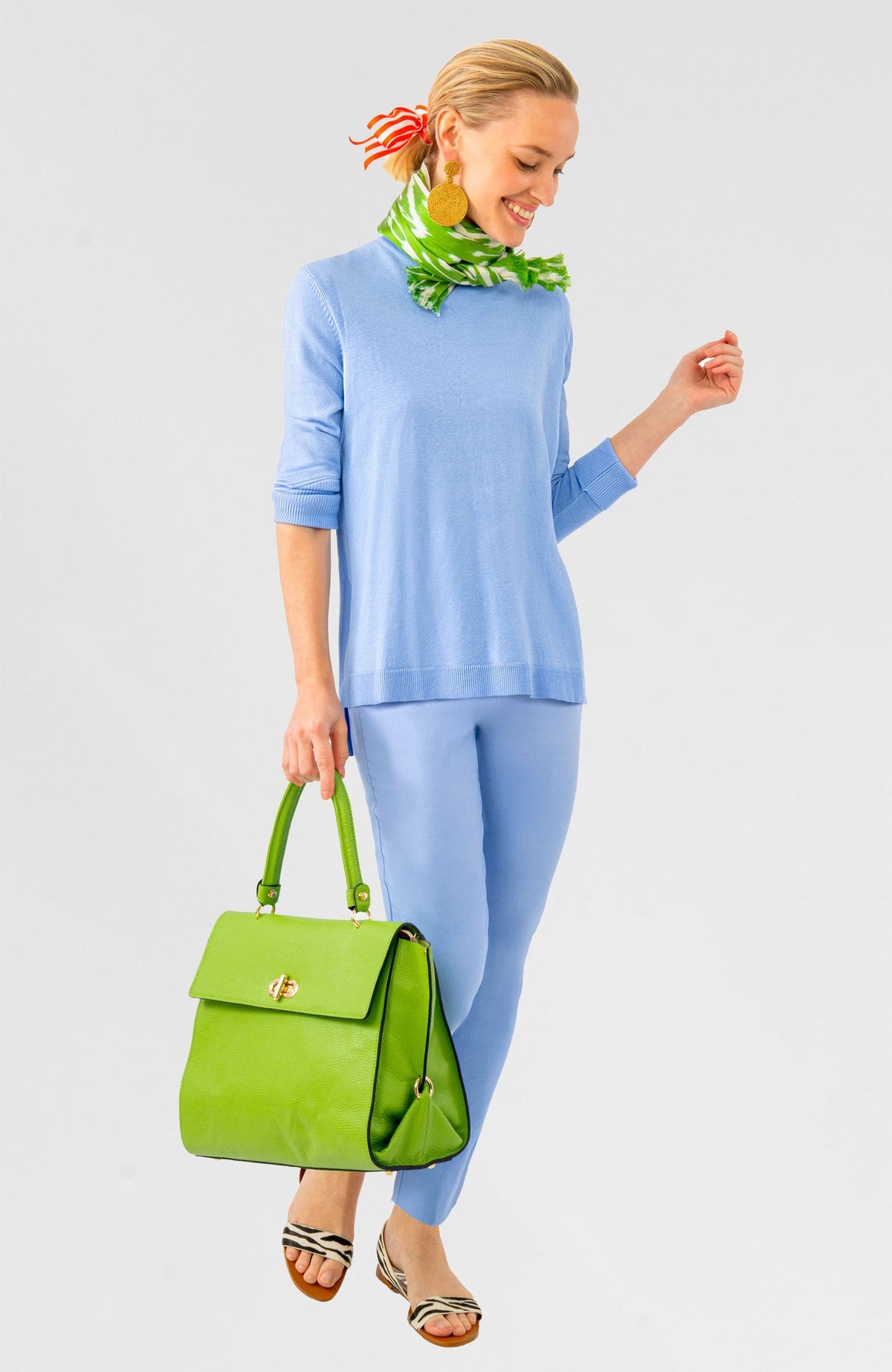 Gripeless Pull On Pants Solid - Neutrals Periwinkle