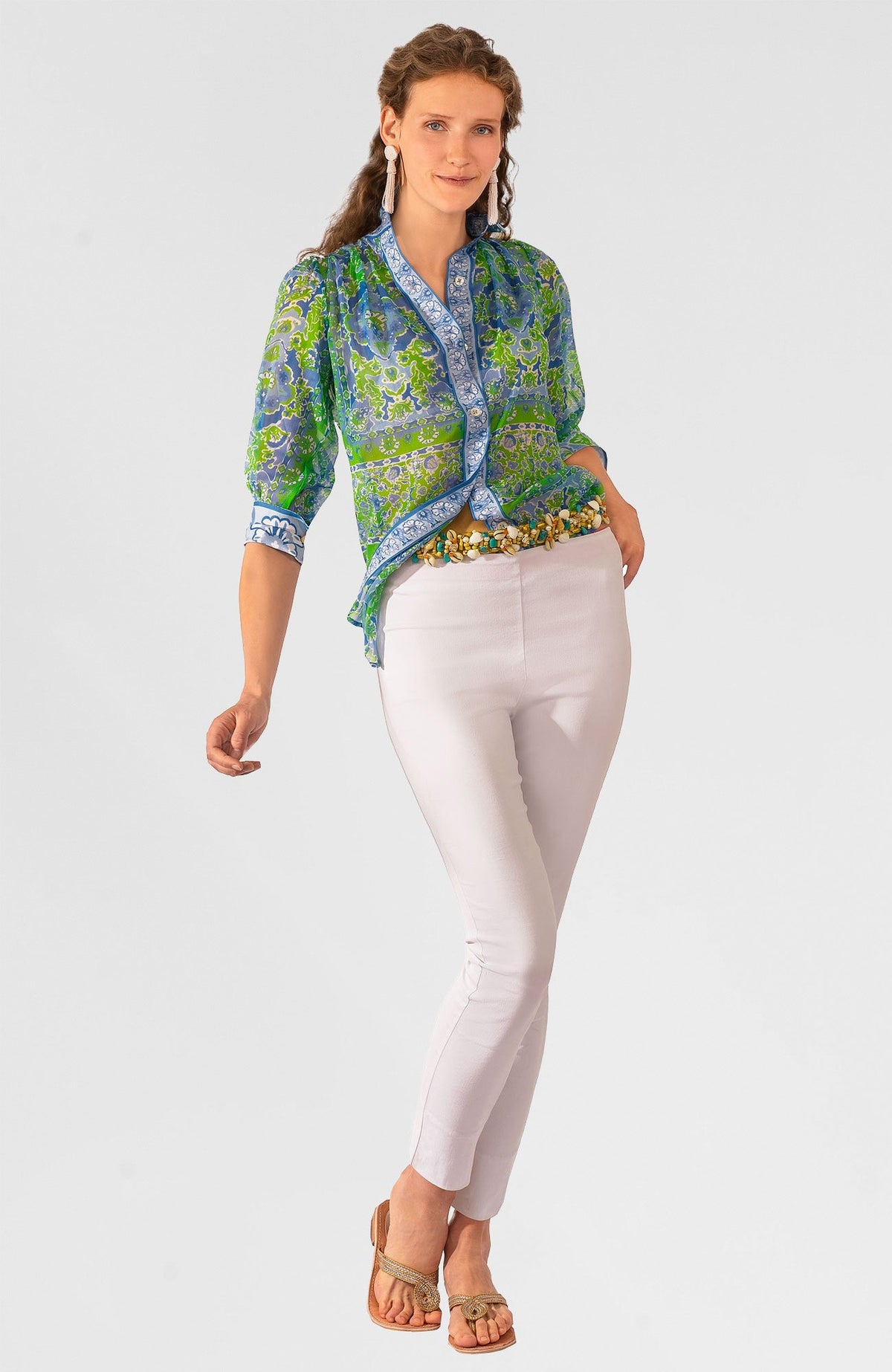Gripeless Pull On Pants Solid - Neutrals White