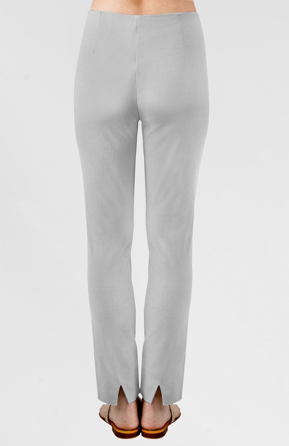 Gripeless Pull On Pants Solid - Neutrals Grey 27"