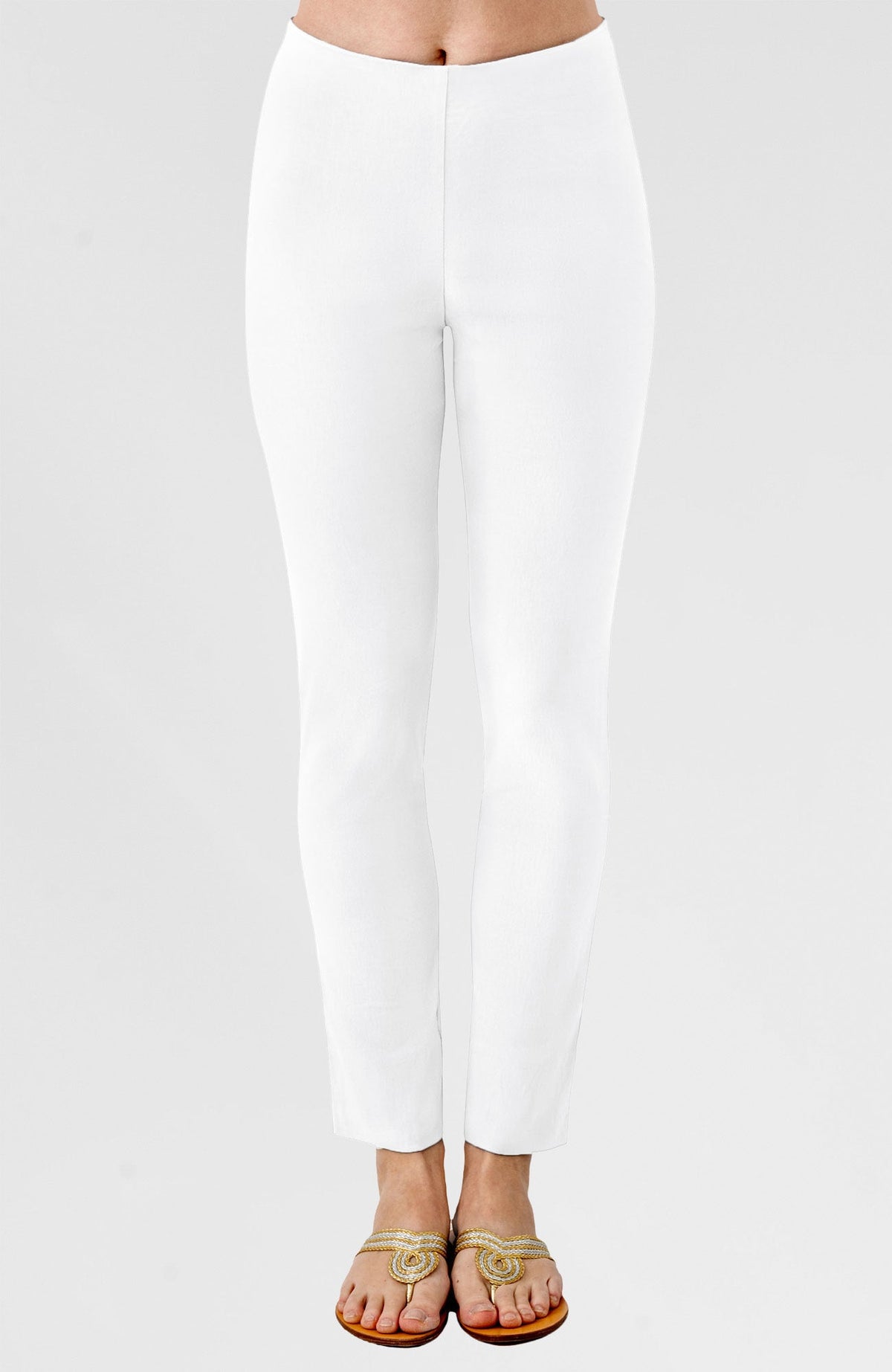 Gripeless Pull On Pants Solid - Neutrals White