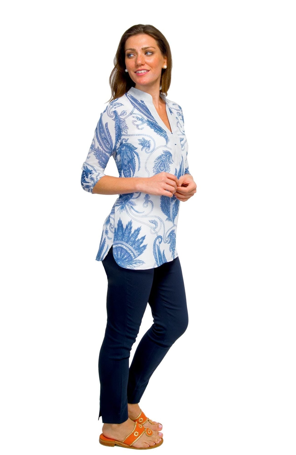 Gripeless Pull On Pants - Solid - Shrimp (XXS) Navy