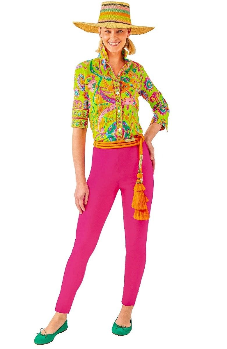 Gripeless Pull On Pants - Solid - Shrimp (XXS) Hotpink