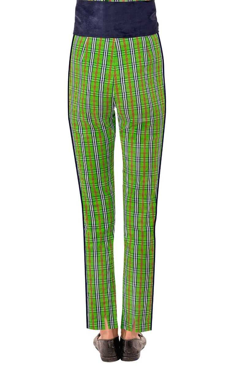 Gripeless Pull On Pants - Sunshine Plaid - Final Sale Green