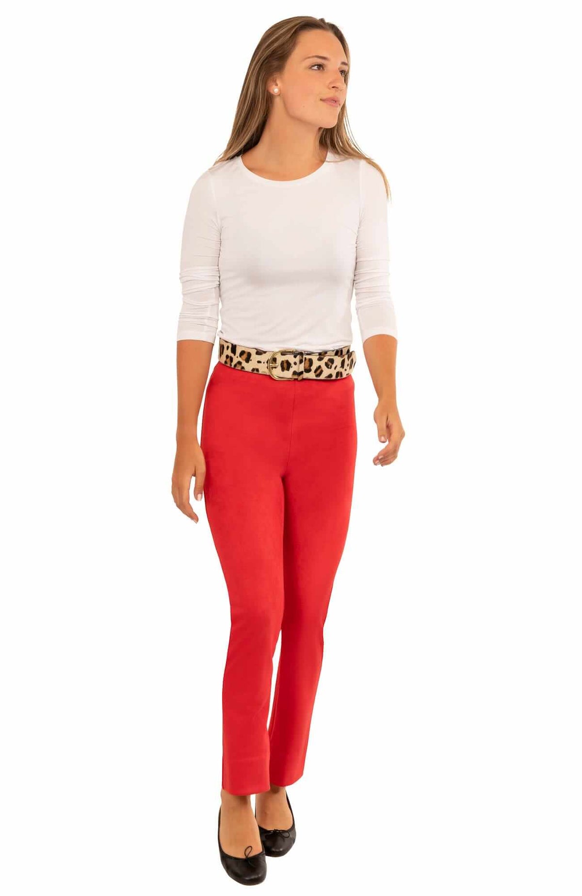 Gripeless Pull On Pants - Ultra Suede Red