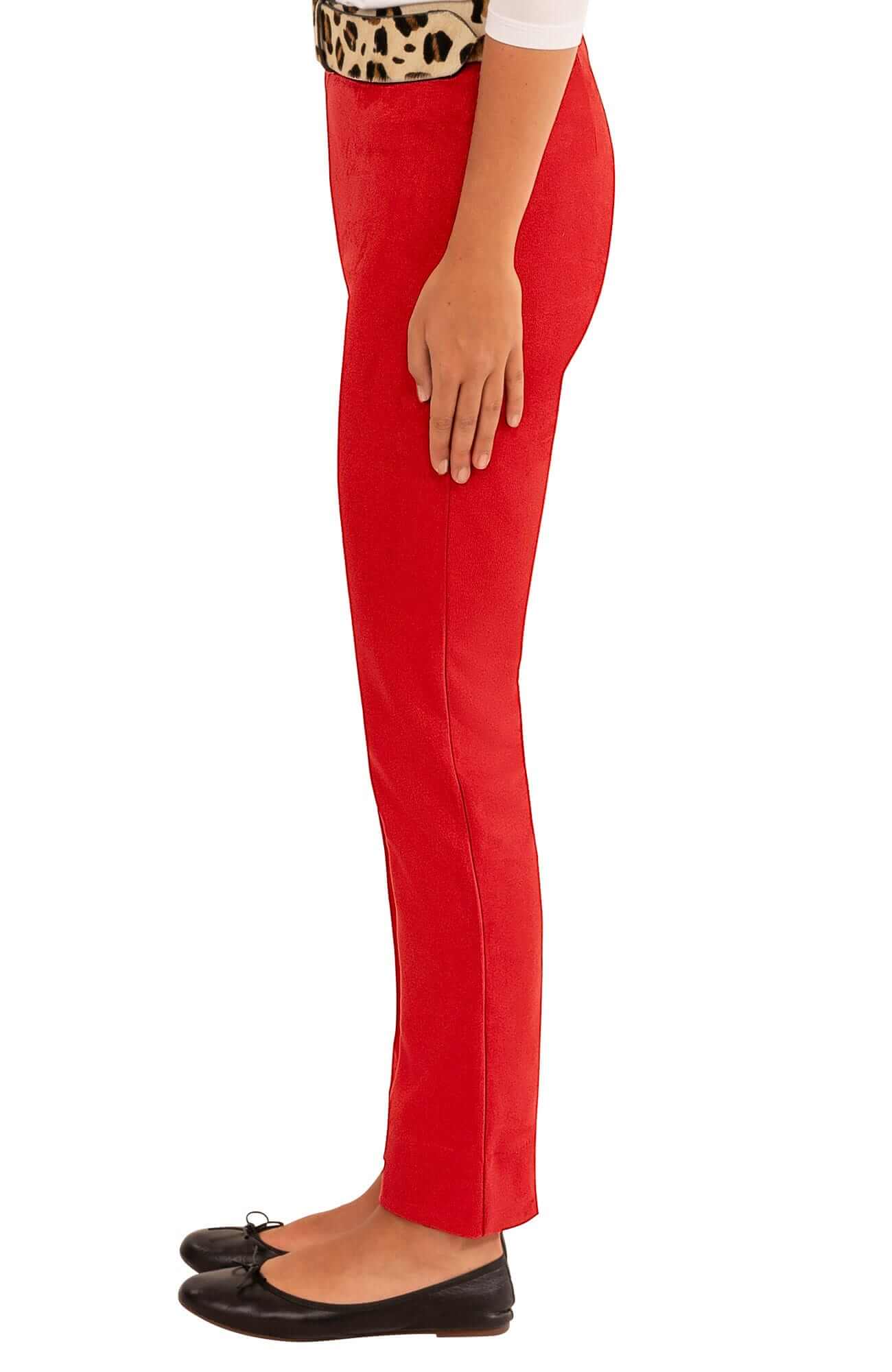 Gripeless Pull On Pants - Ultra Suede Red