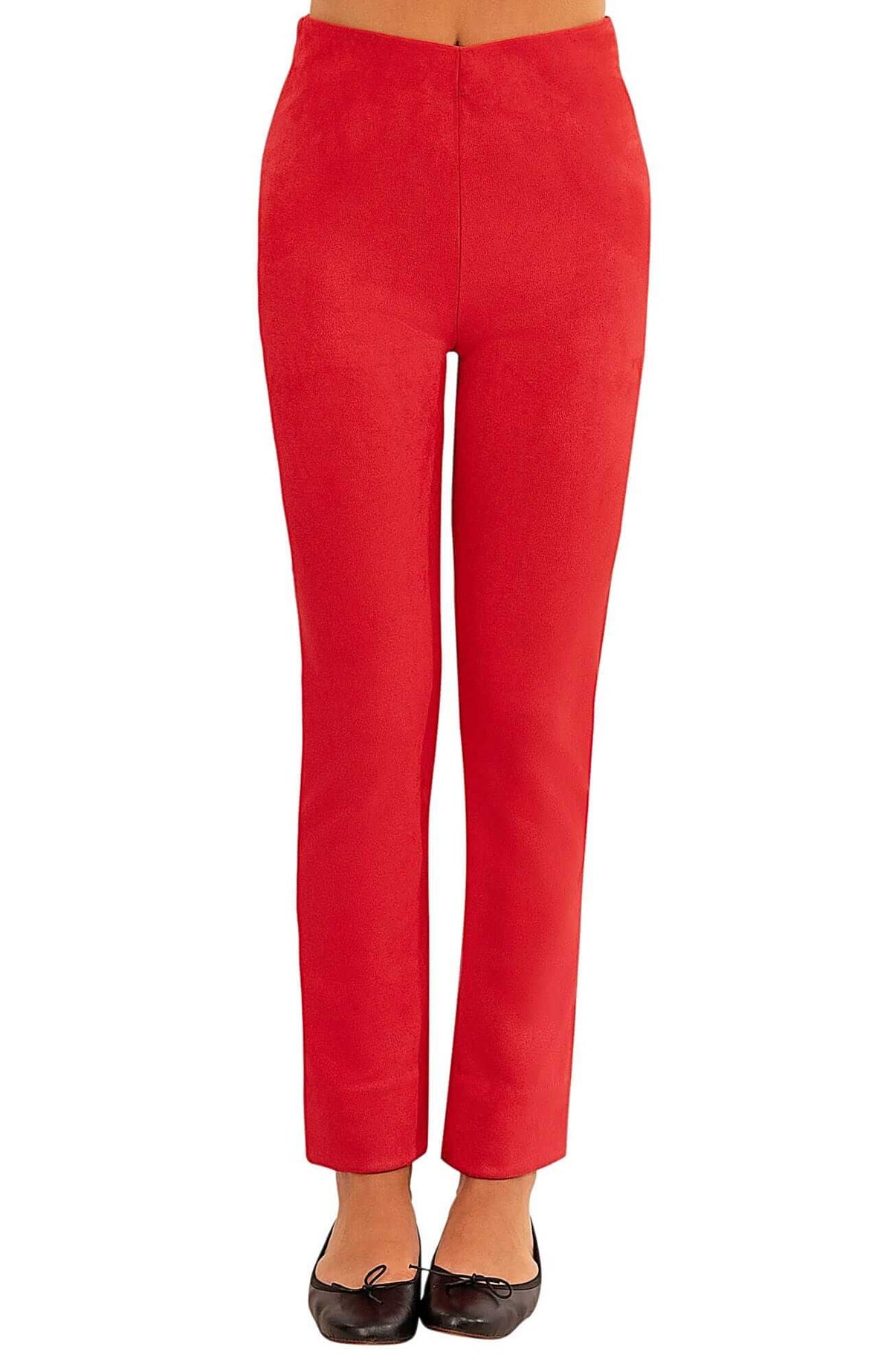 Gripeless Pull On Pants - Ultra Suede Red