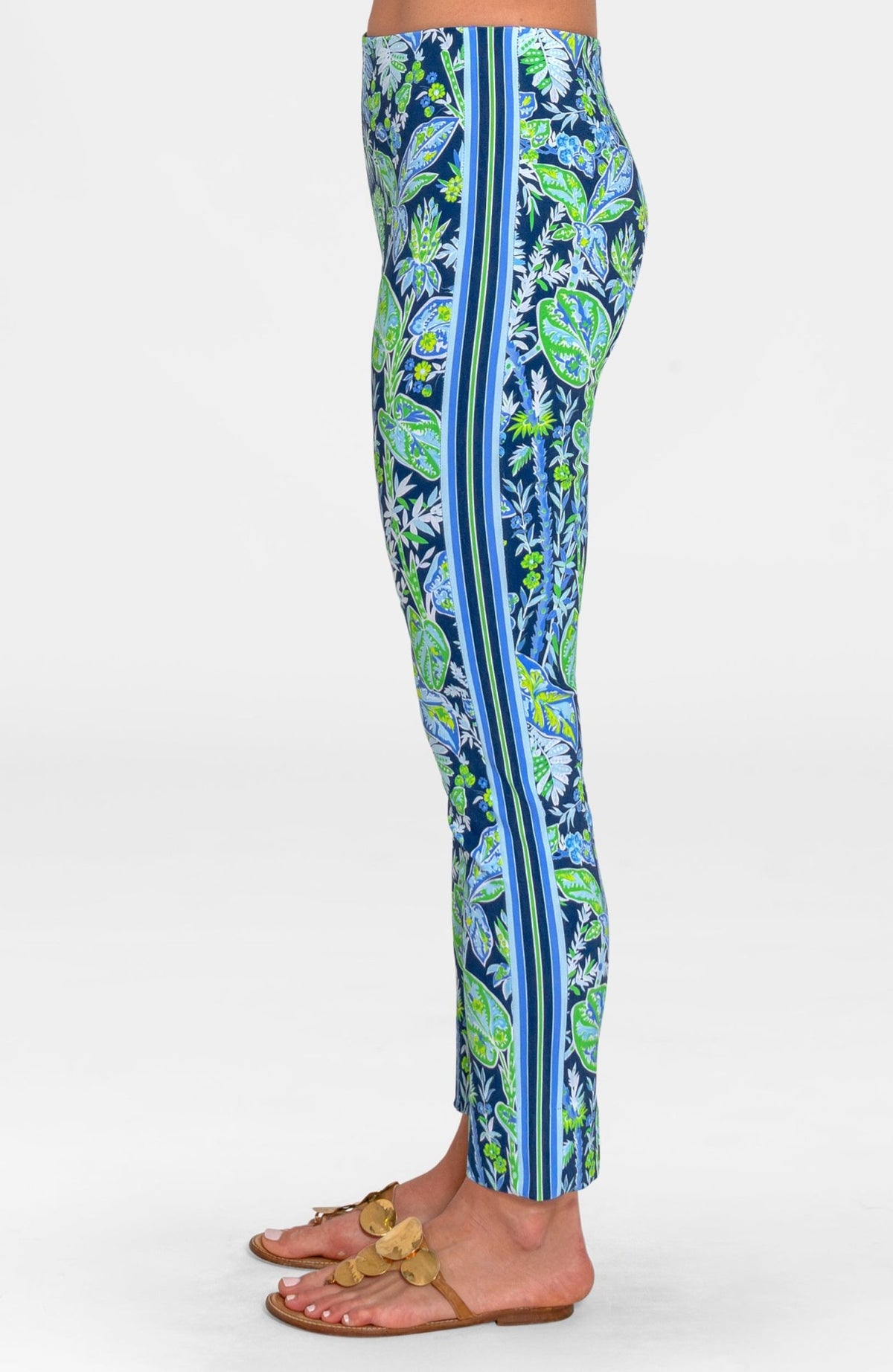 Gripeless Pull On Pants - Vintages Vines Navy