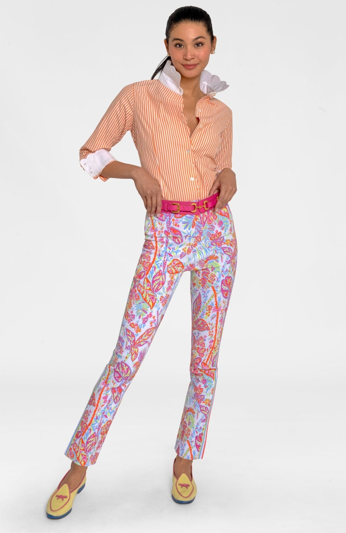 Gripeless Pull On Pants - Vintages Vines Brights