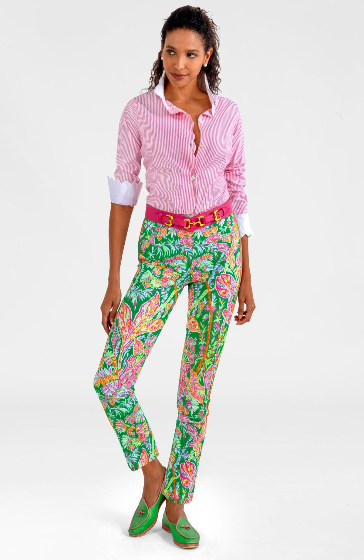 Gripeless Pull On Pants - Vintages Vines Kelly