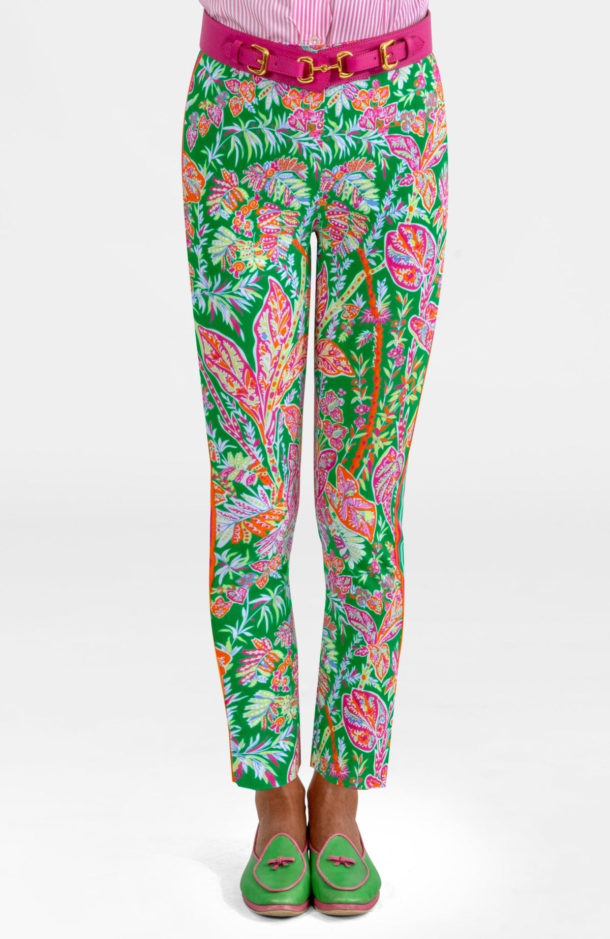 Gripeless Pull On Pants - Vintages Vines Kelly