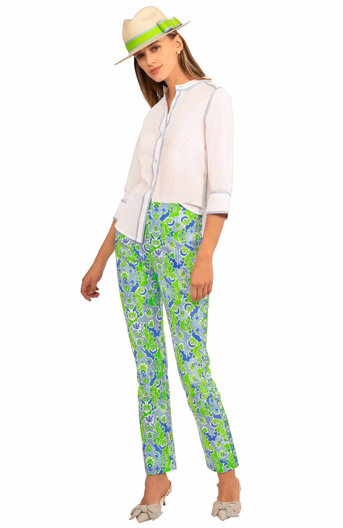 Gripeless Pull On Pants - Watteau - Final Sale Kelly Blue
