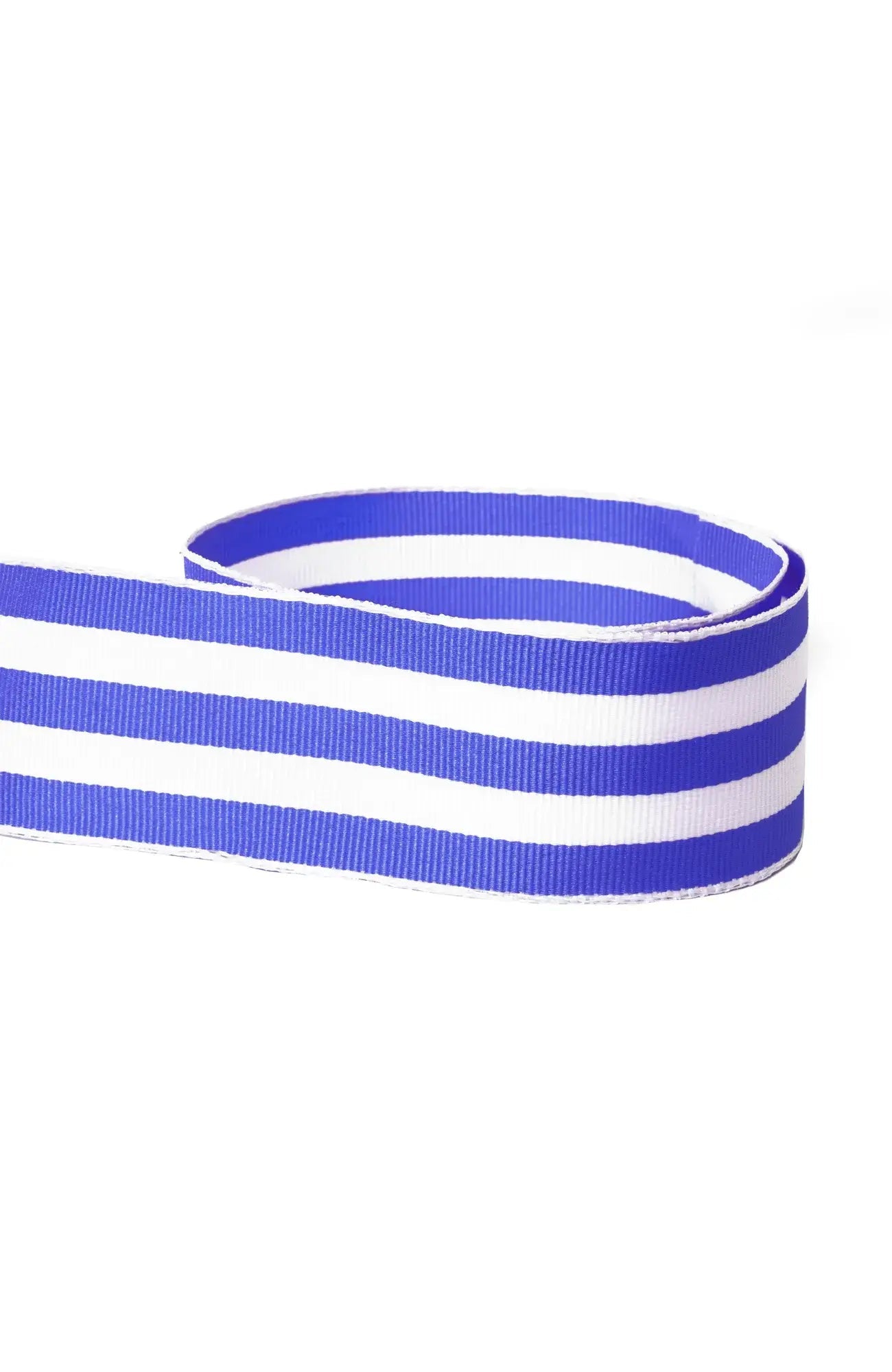 Grosgrain Ribbon Two Yards - Stripe Blue White