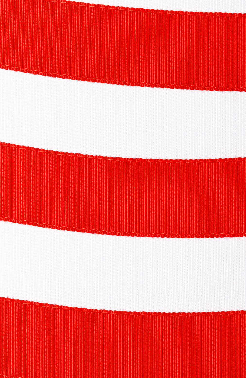 Grosgrain Ribbon Two Yards - Stripe Orange White