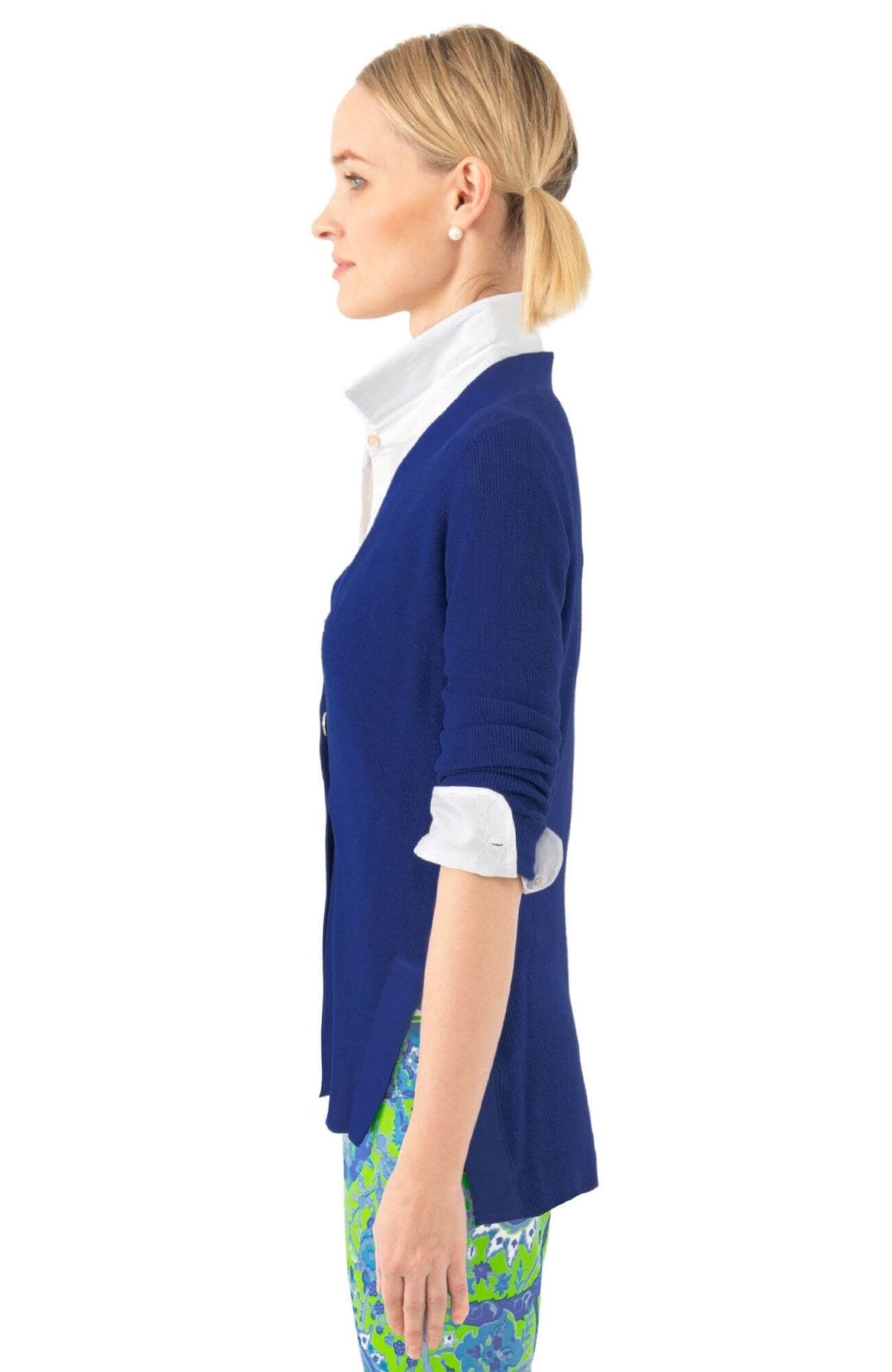 Grosgrain Heaven Cardigan Royal