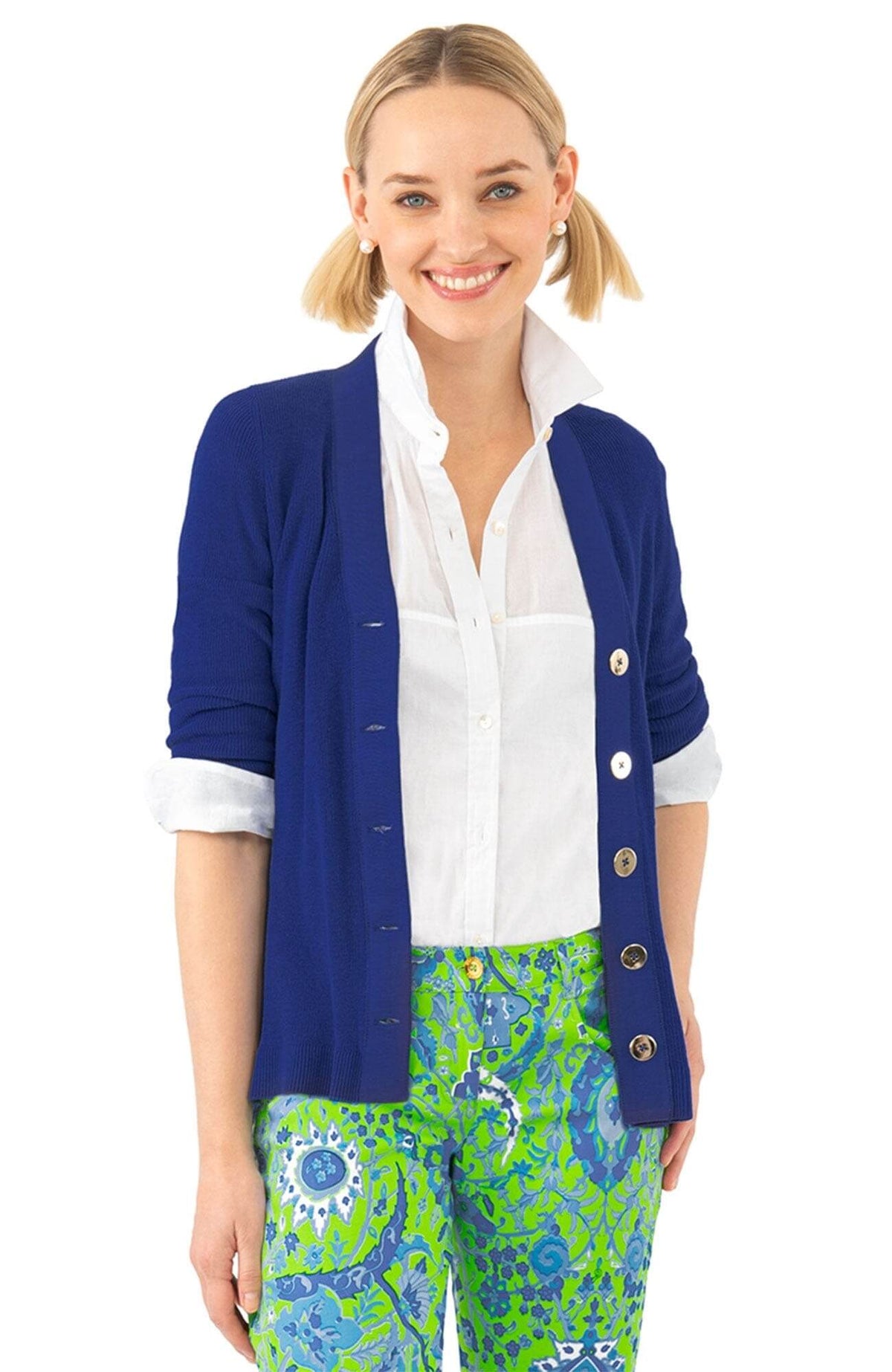 Grosgrain Heaven Cardigan Royal