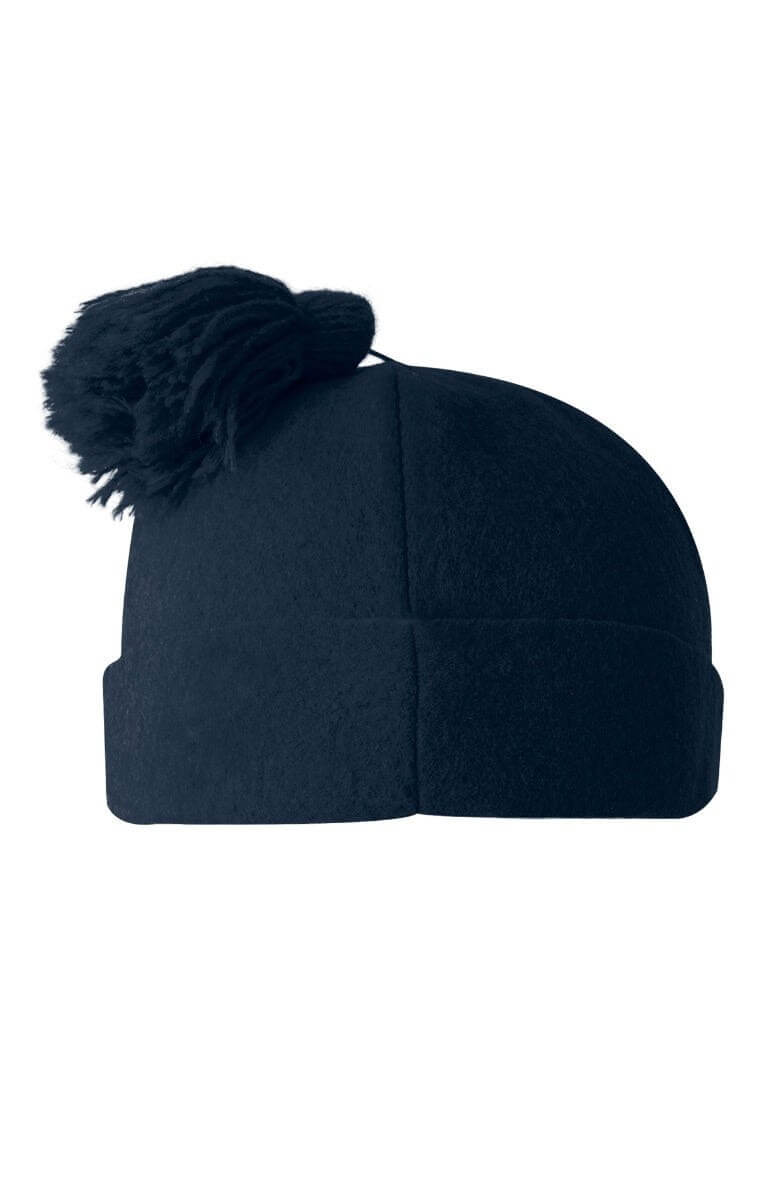 Wool Pom Pom Hat - Solid Navy