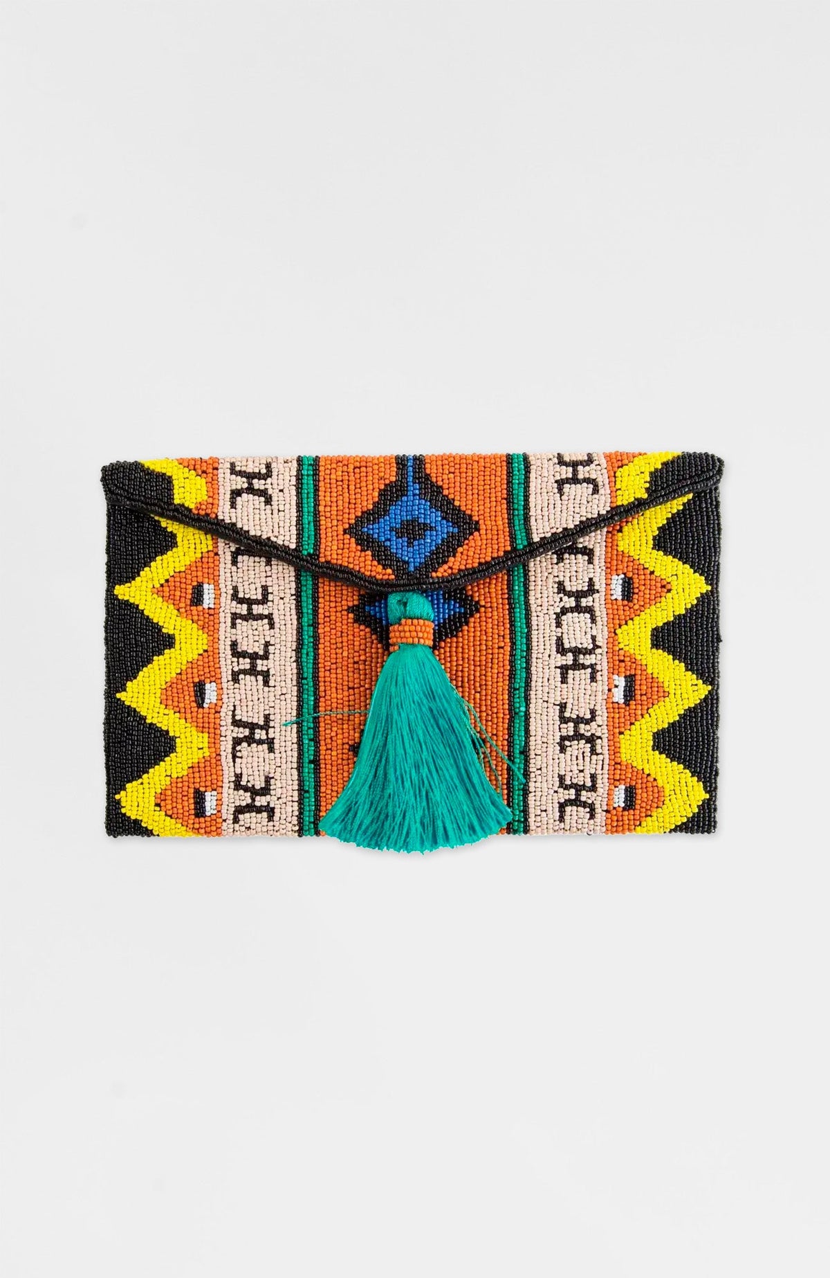 Hand beaded Clutch - Azteca