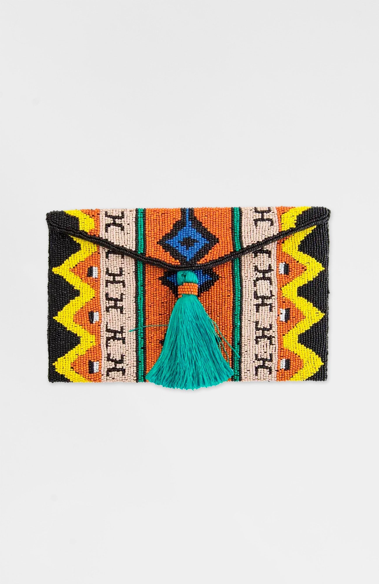 Hand beaded Clutch - Azteca