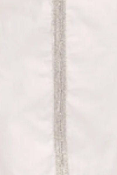 Hand Embroidered Cleopatra Tunic - La Di Da - Final Sale White Silver