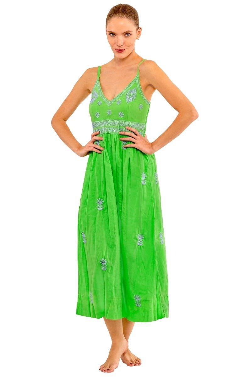 Hand Embroidered Midi Dress - Fiesta Time - Final Sale Kelly Peri