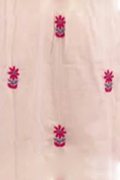 Hand Embroidered Midi Dress - Fiesta Time - Final Sale White