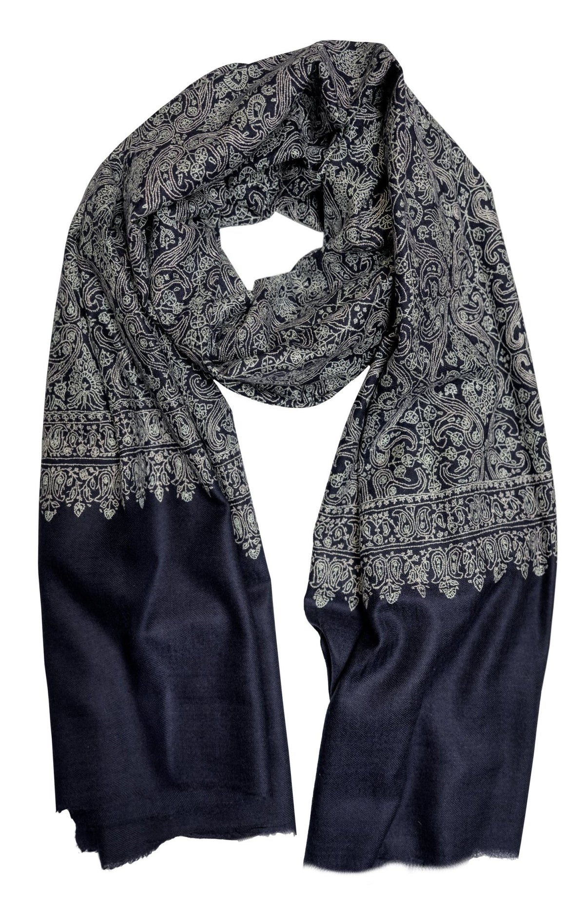 Hand Woven Cashmere Pashmina - Blue Multi