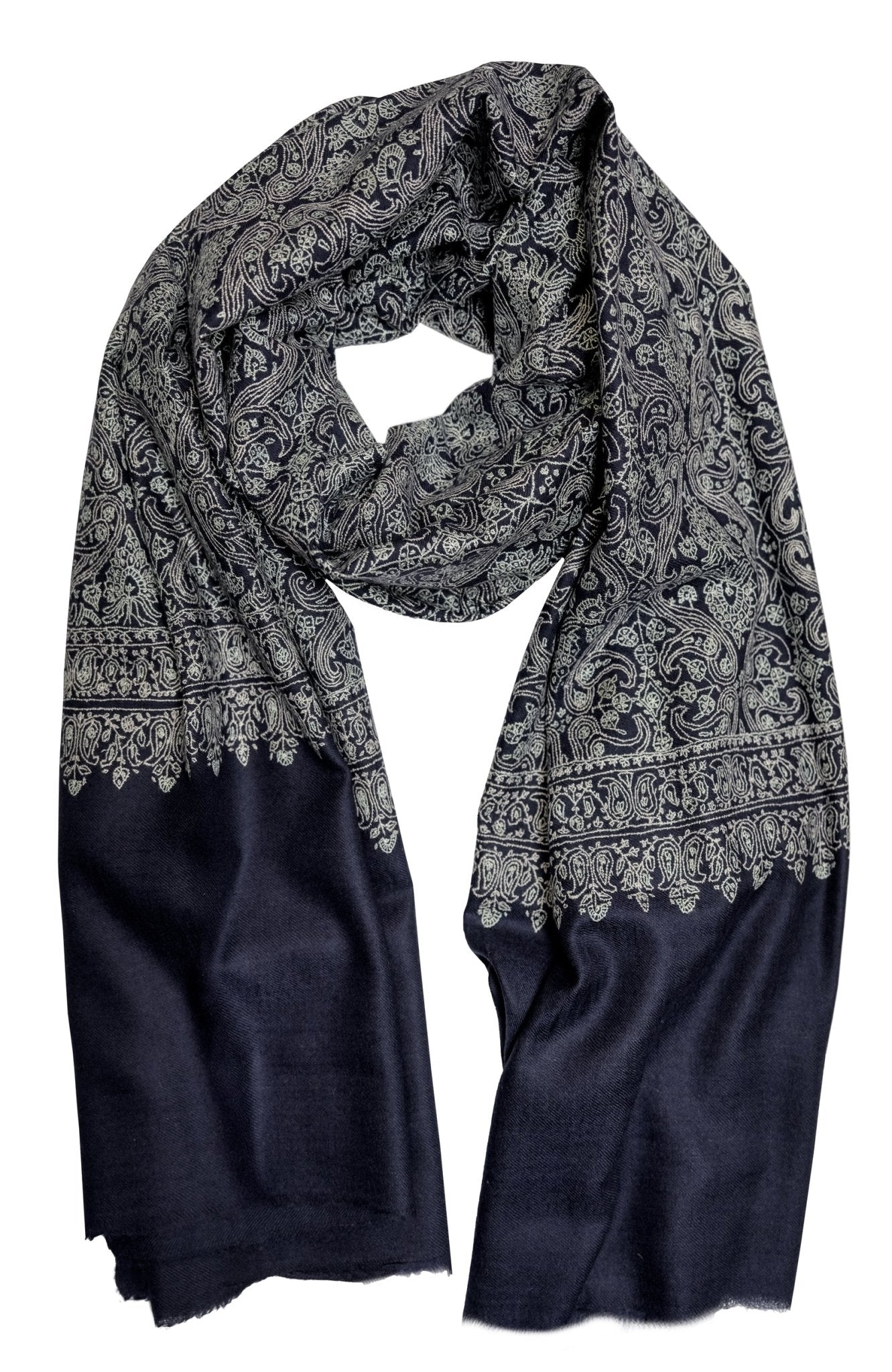Hand Woven Cashmere Pashmina - Blue Multi