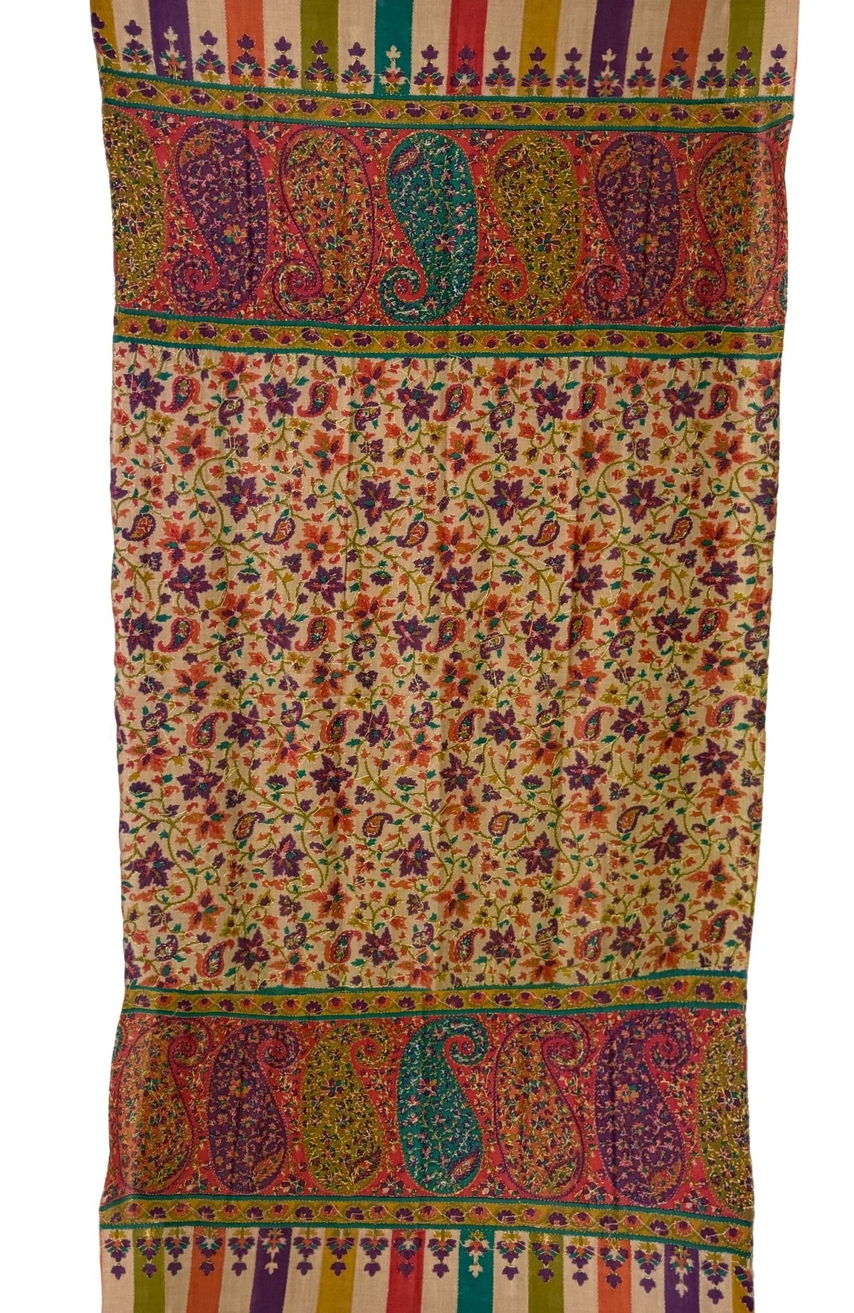 Hand Woven Cashmere Pashmina - Brown Multi