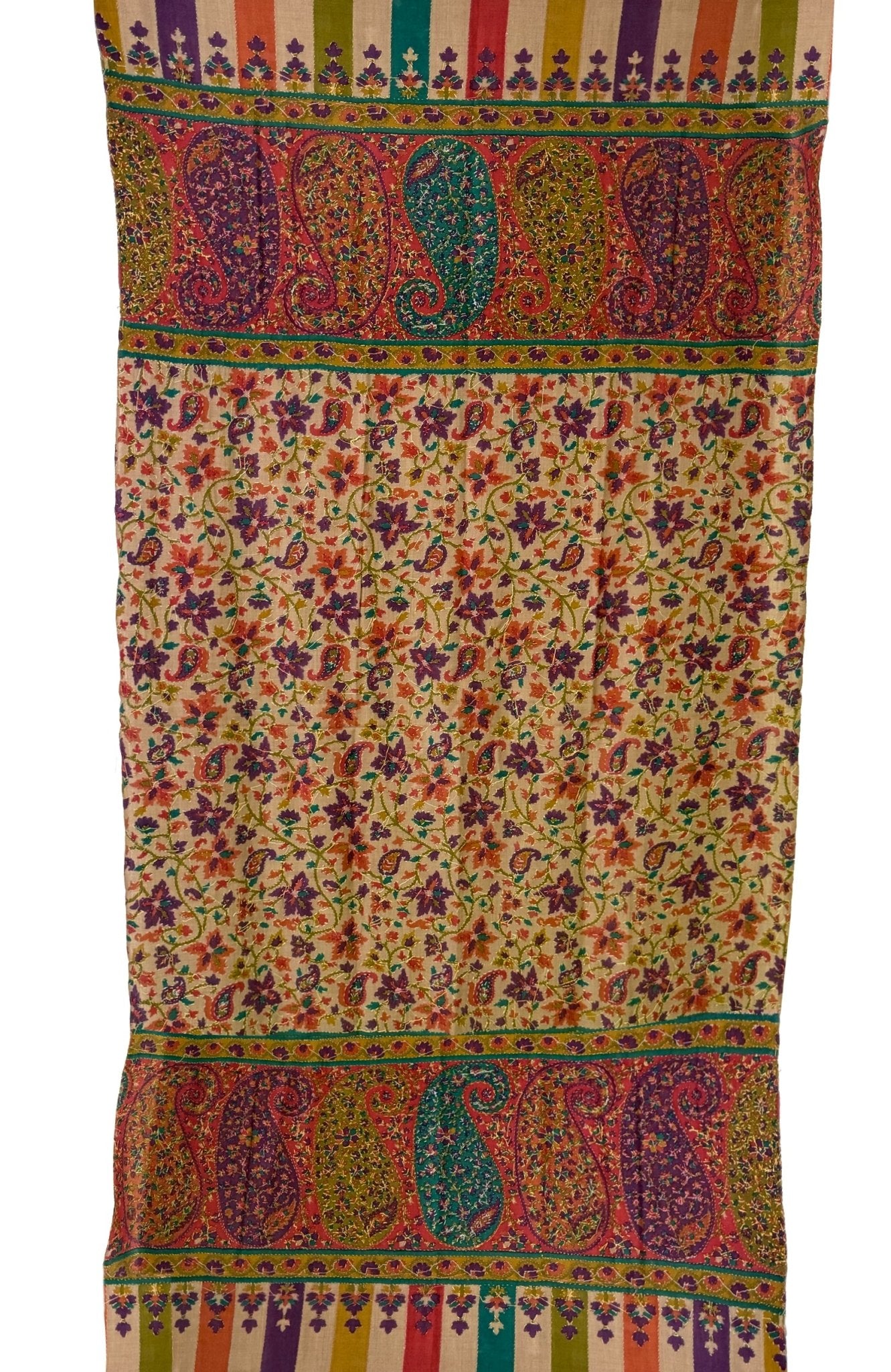 Hand Woven Cashmere Pashmina - Brown Multi