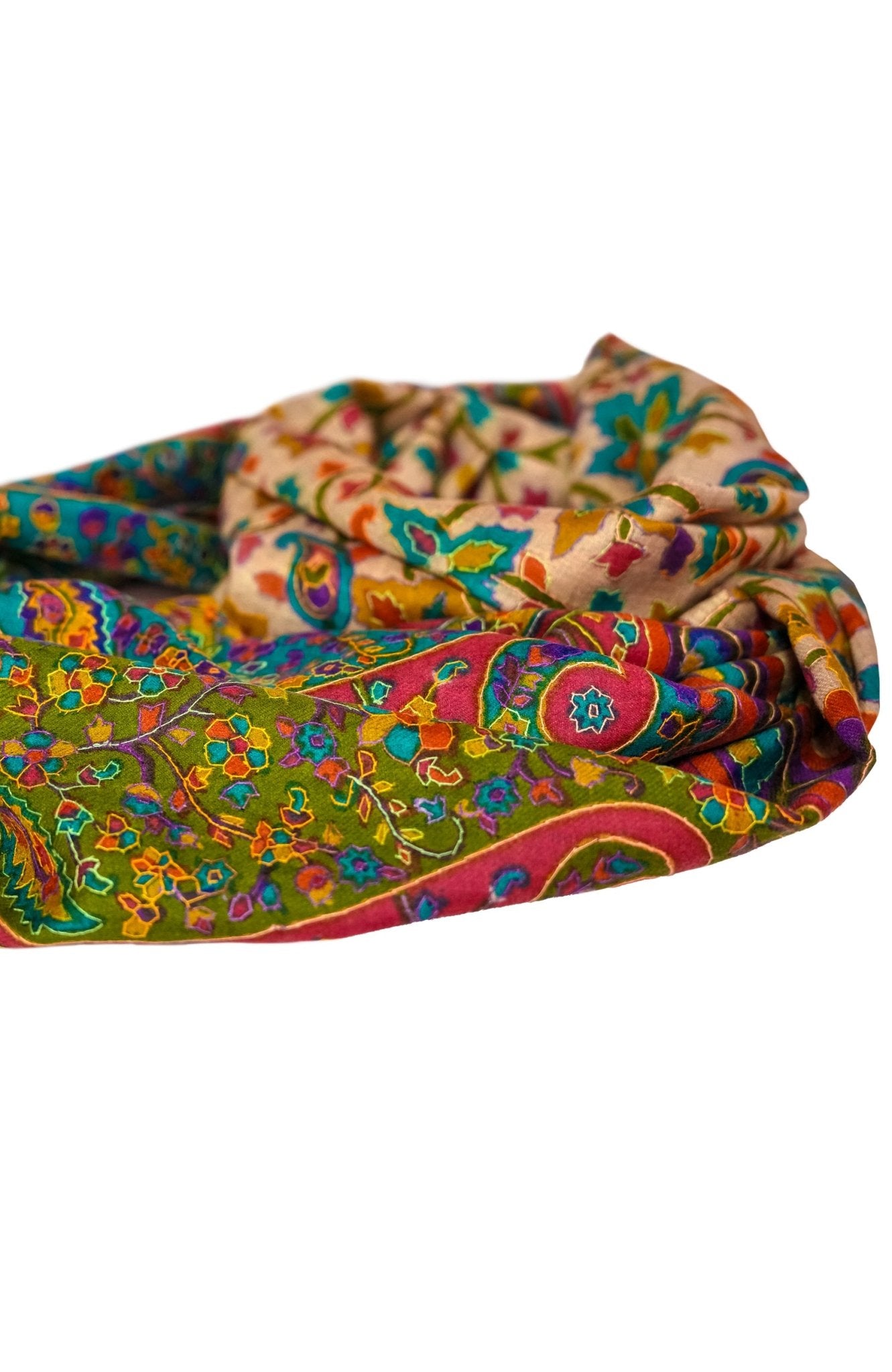 Hand Woven & Hand Embroidered Cashmere Pashmina