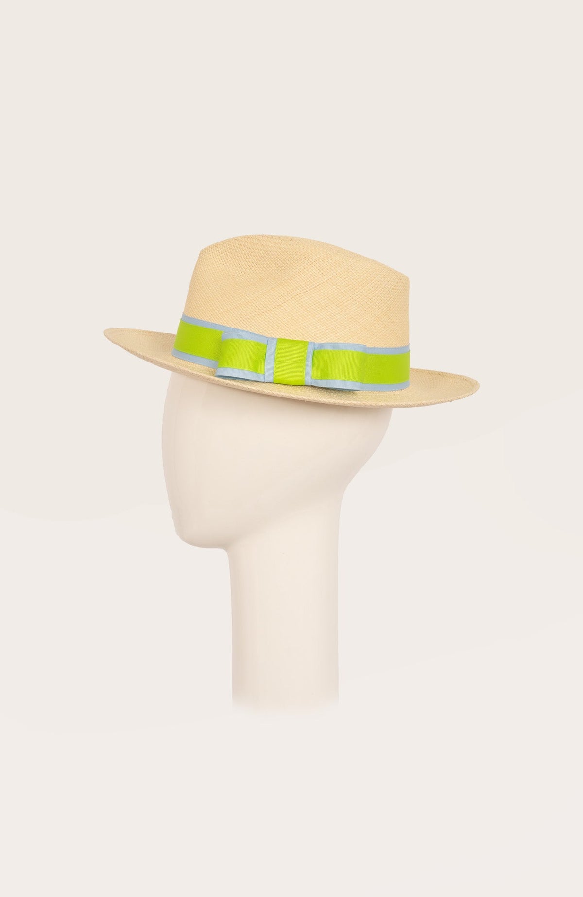 Hand Woven Panama Hat-Nice Periwinkle Lime