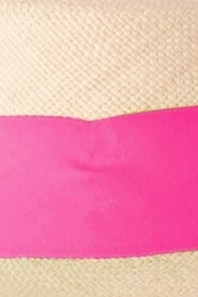 Hand Woven Panama Hat - St Tropez Pink