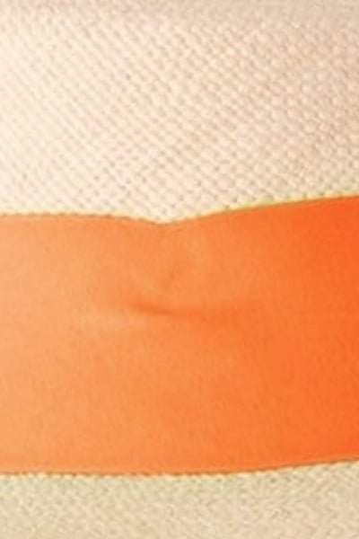 Hand Woven Panama Hat - St Tropez Orange