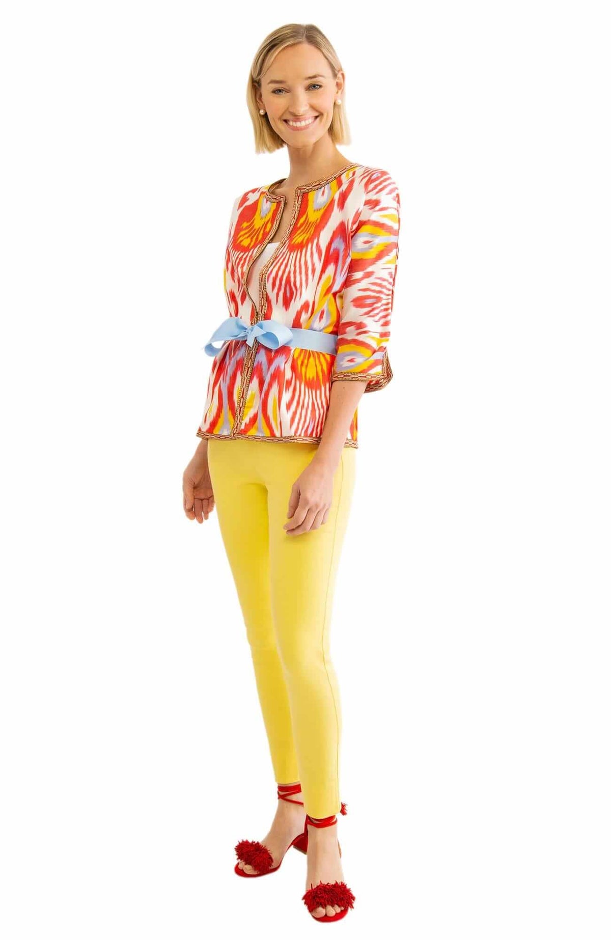 Hand Woven Silk Ikat Jacket Multi