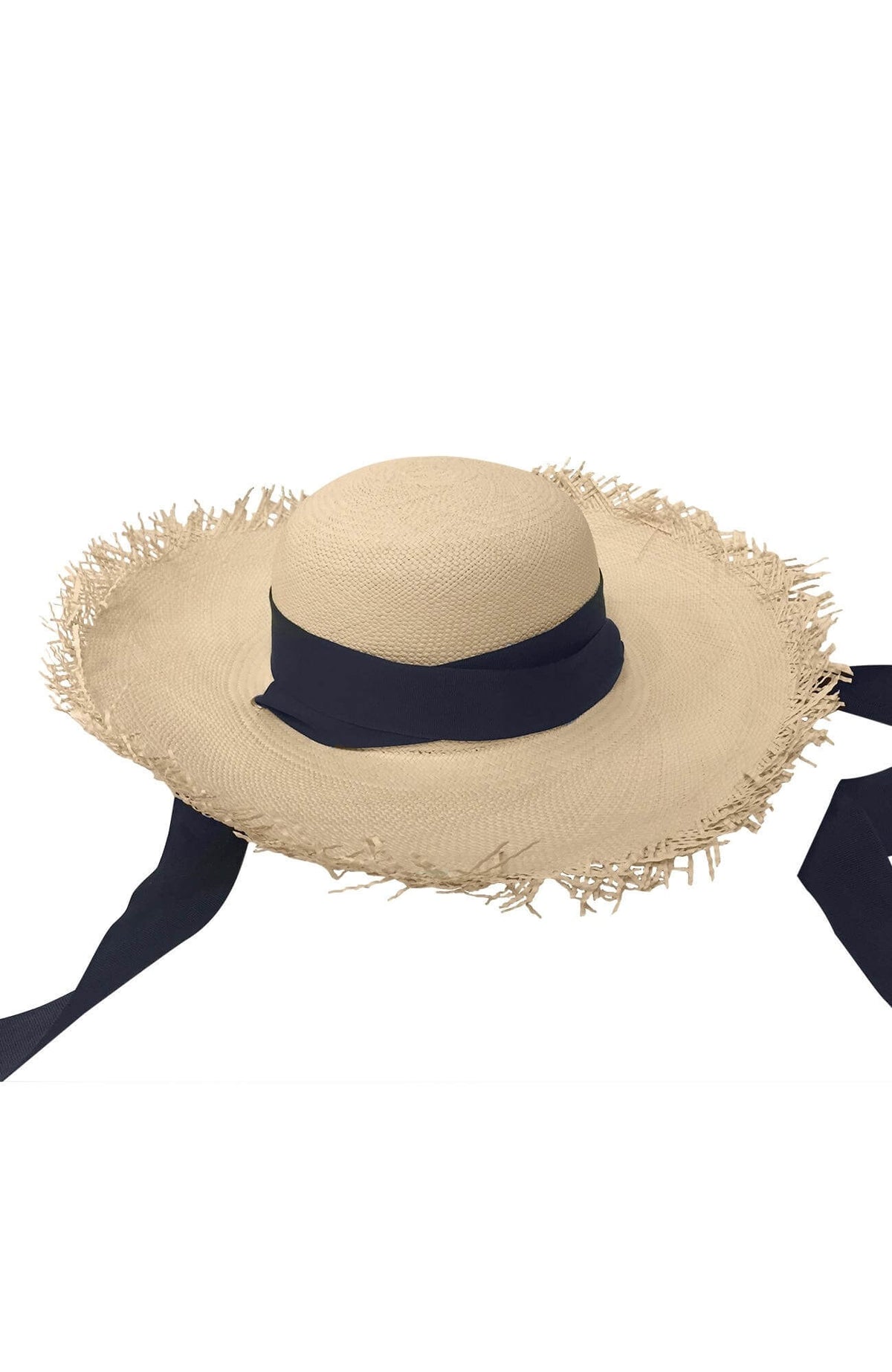 Hand Woven Panama Hat - Antibes Navy