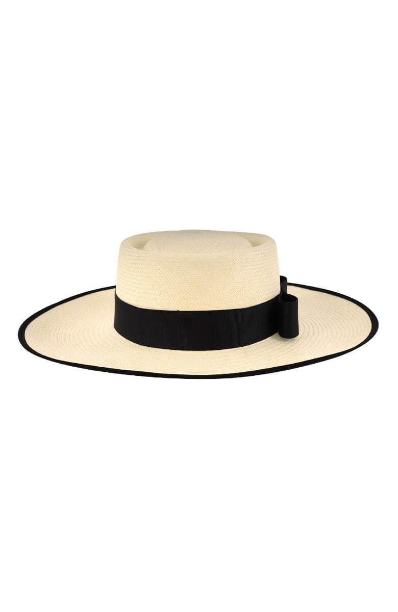 Hand Woven Panama Hat - Cap Ferrat Black