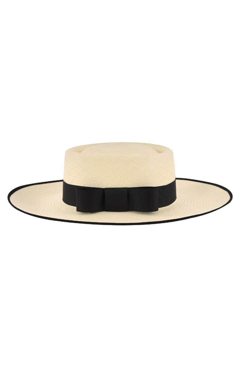 Hand Woven Panama Hat - Cap Ferrat Black