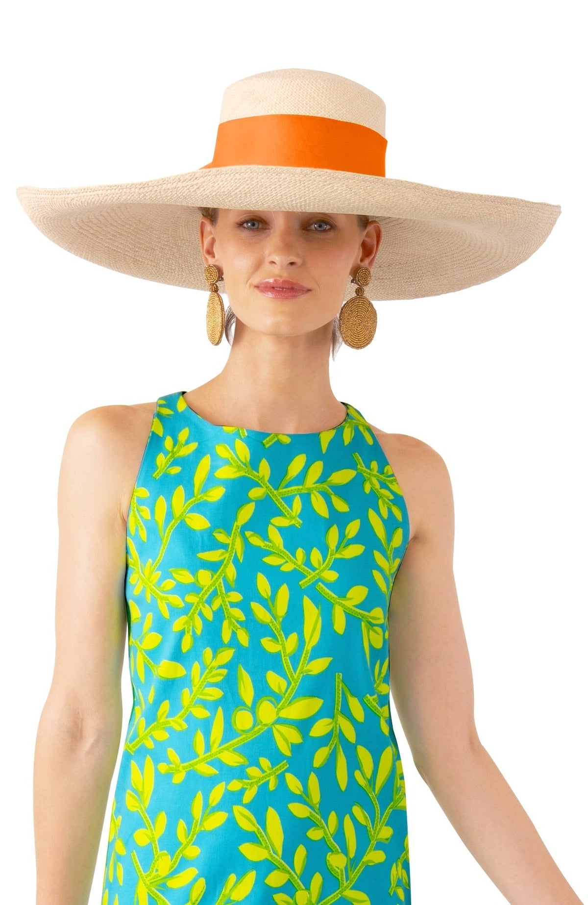 Hand Woven Panama Hat - St Tropez Orange