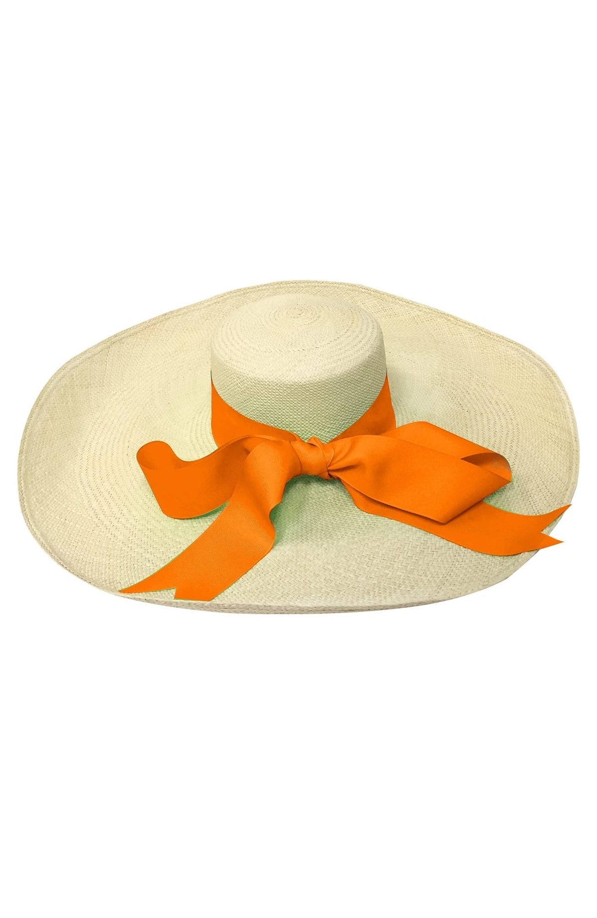 Hand Woven Panama Hat - St Tropez Orange