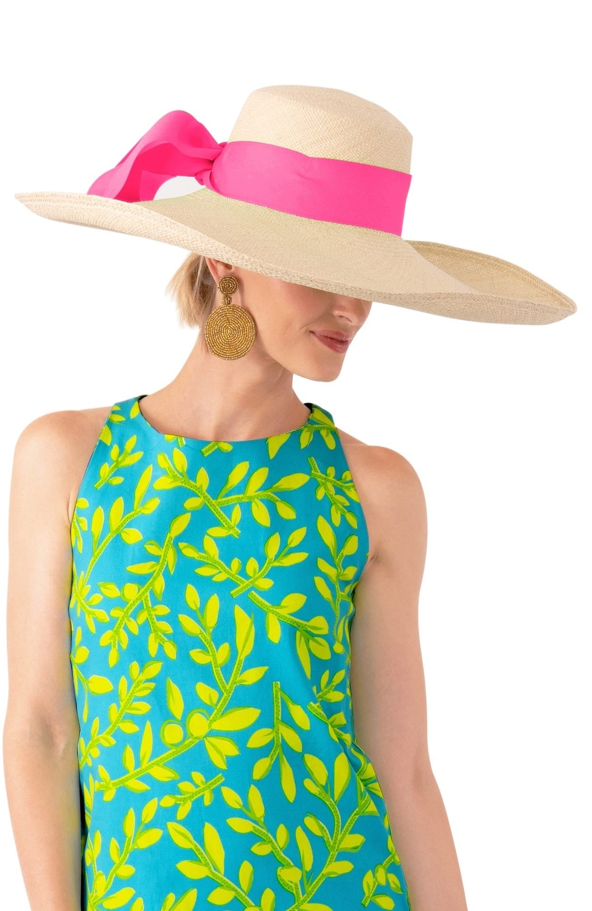 Hand Woven Panama Hat - St Tropez Pink