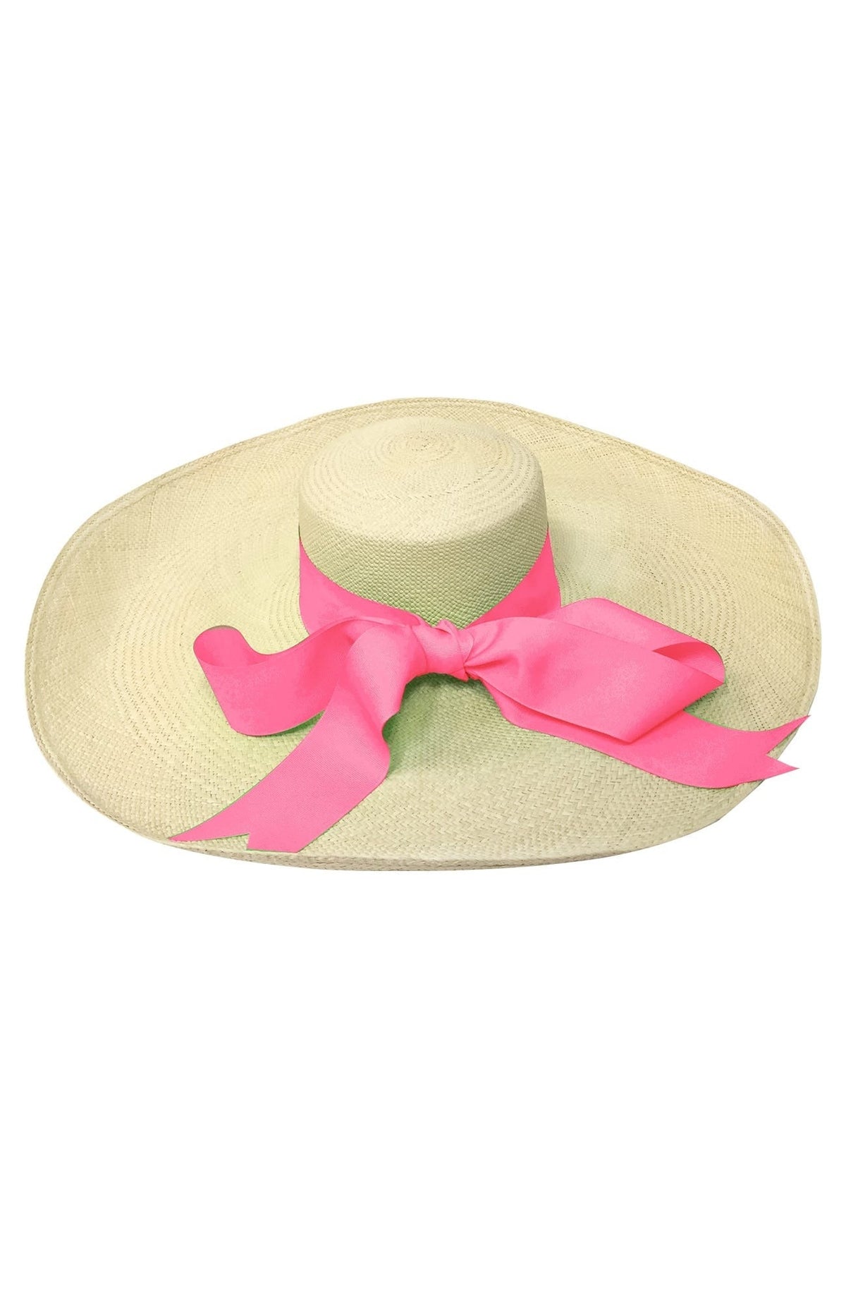 Hand Woven Panama Hat - St Tropez Pink